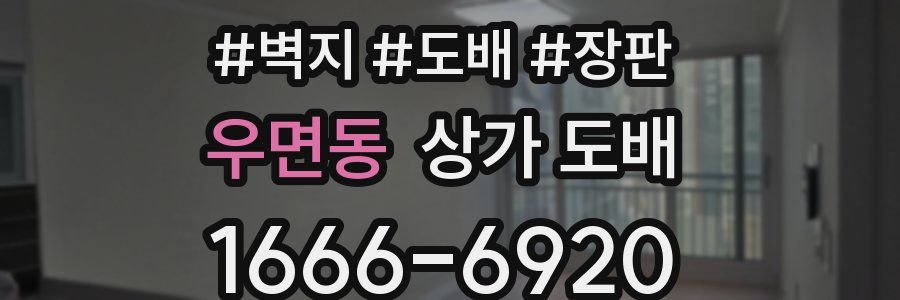 우면동 상가 도배
