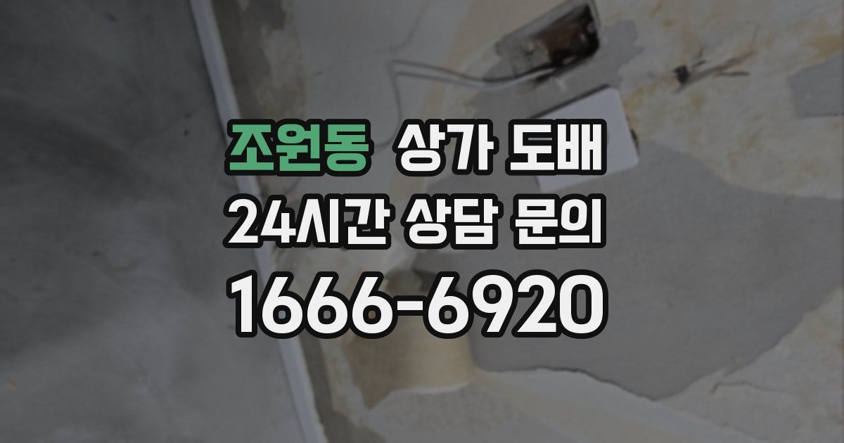 조원동 상가 도배