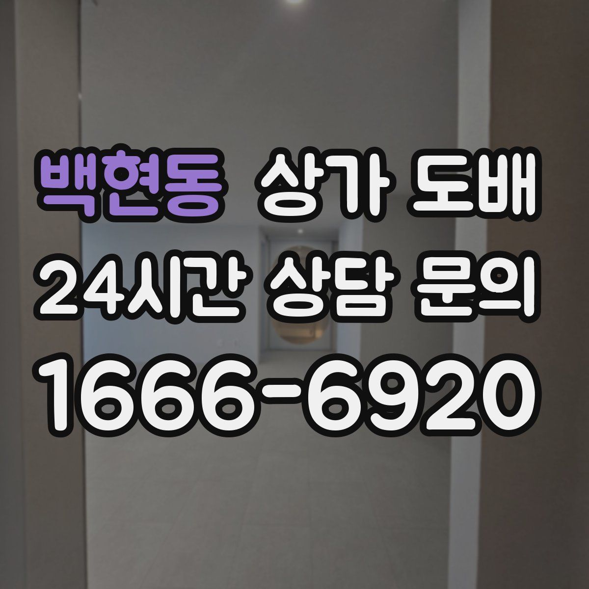 백현동 상가 도배