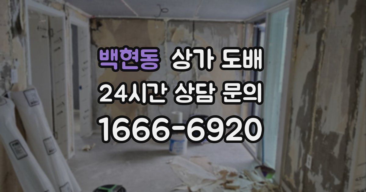 백현동 상가 도배