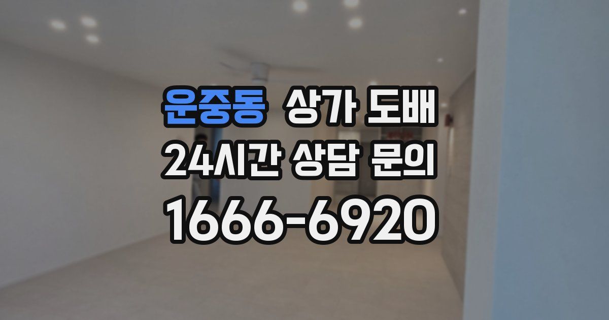 운중동 상가 도배