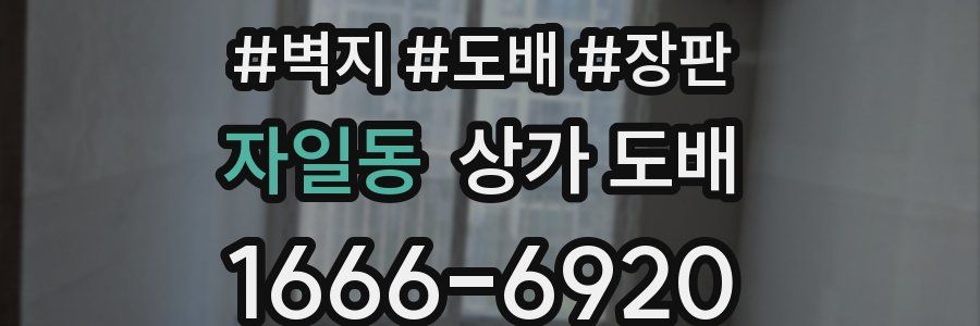 자일동 상가 도배