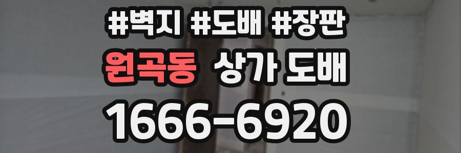 원곡동 상가 도배