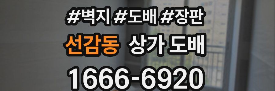 선감동 상가 도배
