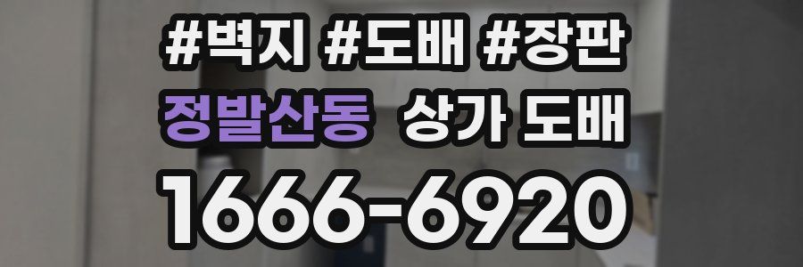 정발산동 상가 도배