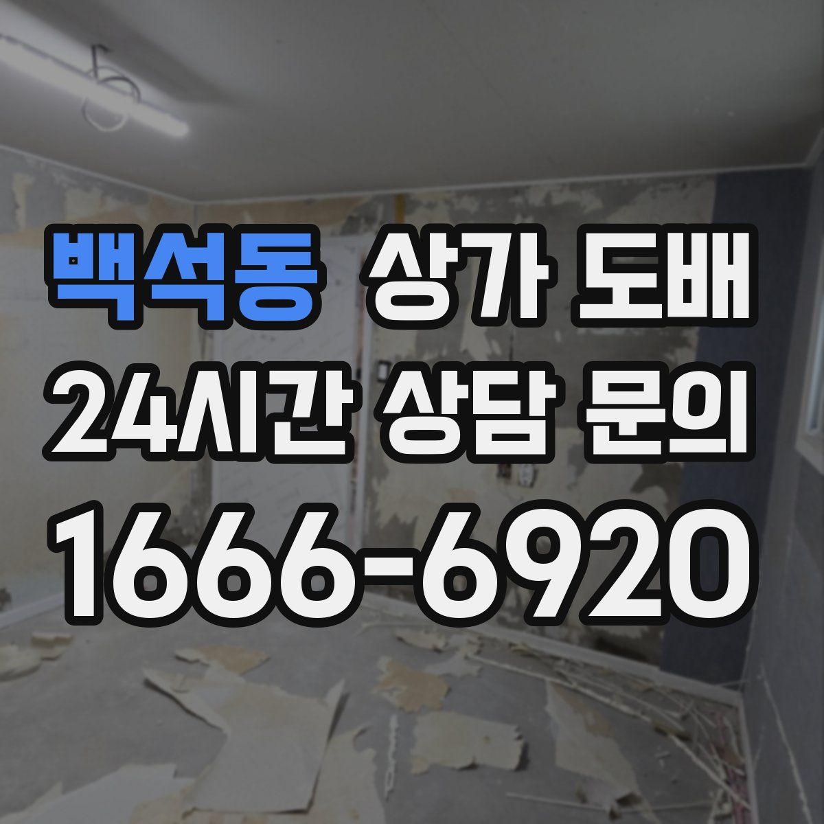 백석동 상가 도배