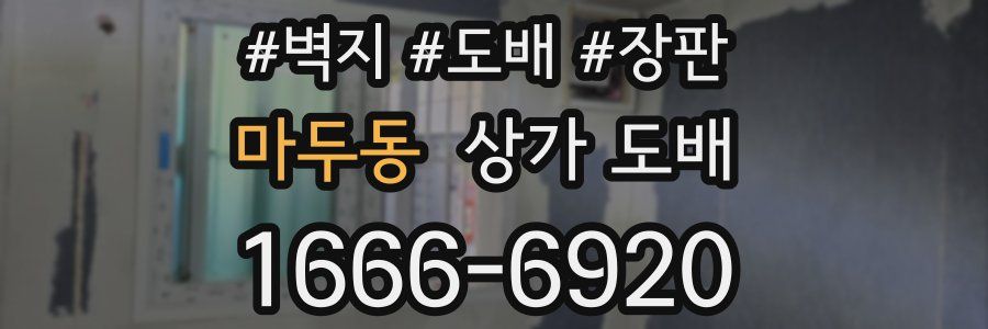 마두동 상가 도배