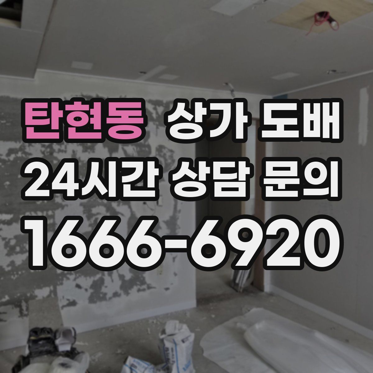 탄현동 상가 도배