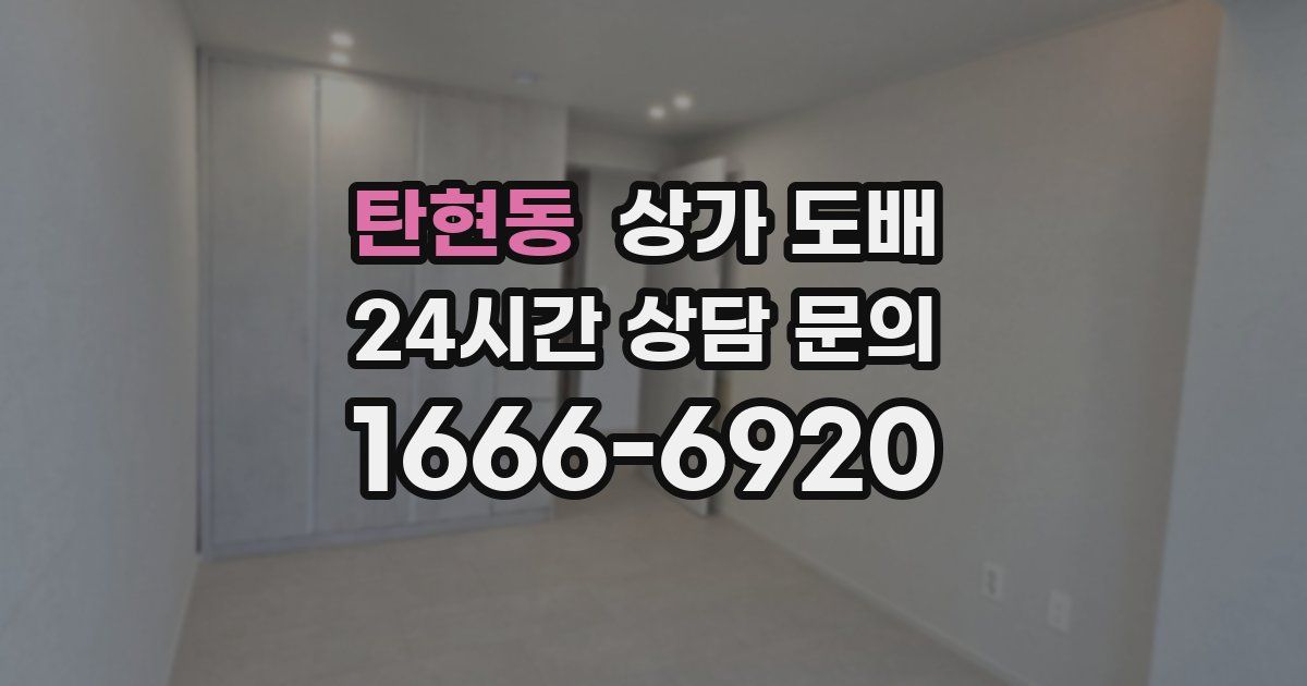 탄현동 상가 도배