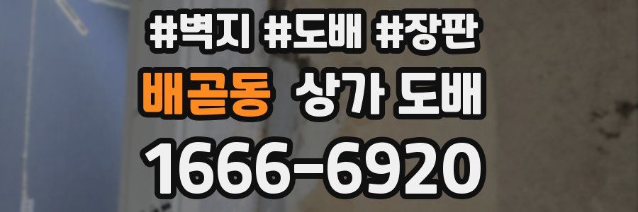 배곧동 상가 도배
