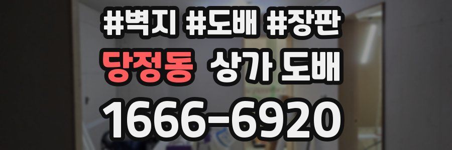 당정동 상가 도배