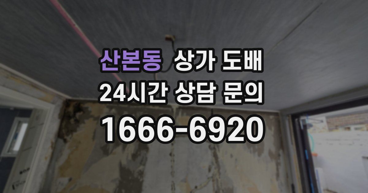 산본동 상가 도배