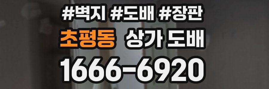 초평동 상가 도배