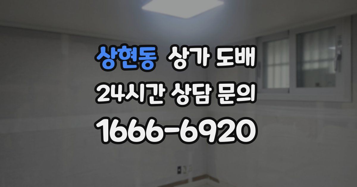 상현동 상가 도배