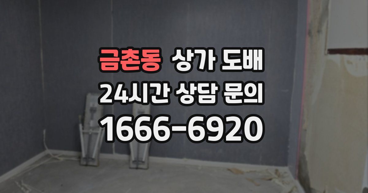 금촌동 상가 도배
