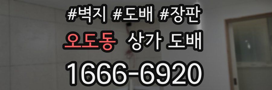 오도동 상가 도배
