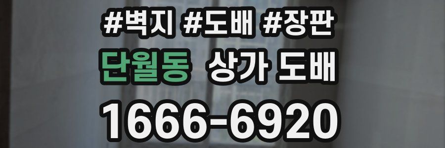 단월동 상가 도배