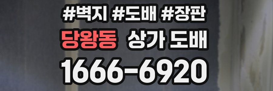 당왕동 상가 도배