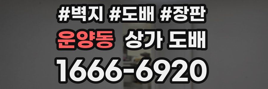 운양동 상가 도배