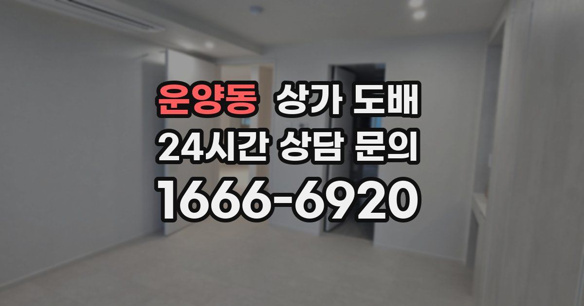 운양동 상가 도배