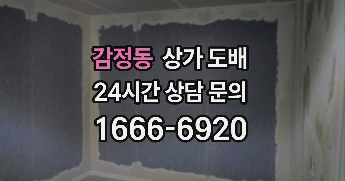 감정동 상가 도배