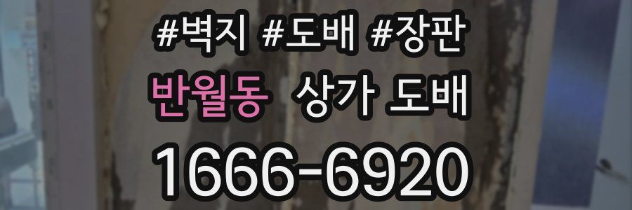 반월동 상가 도배