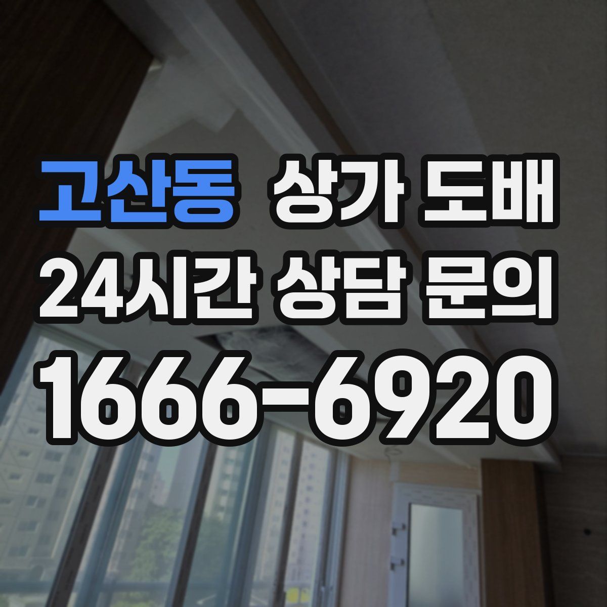 고산동 상가 도배