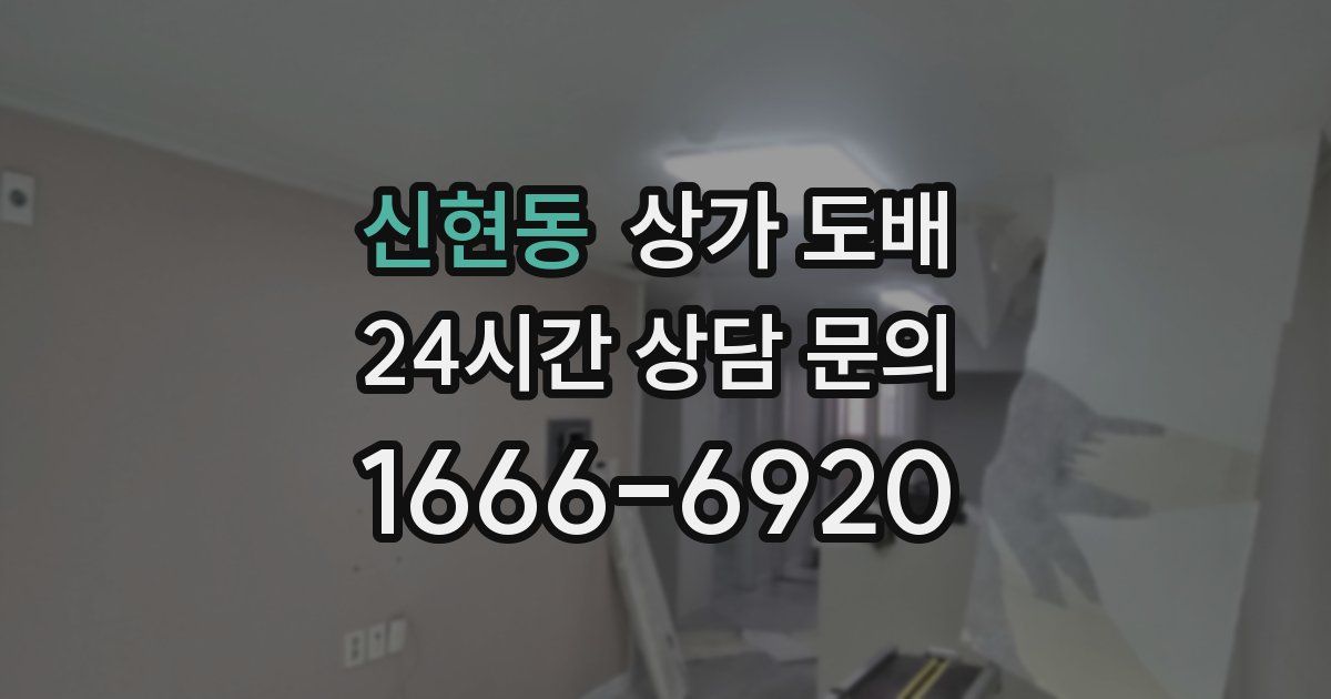 신현동 상가 도배