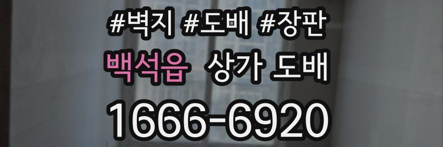 백석읍 상가 도배