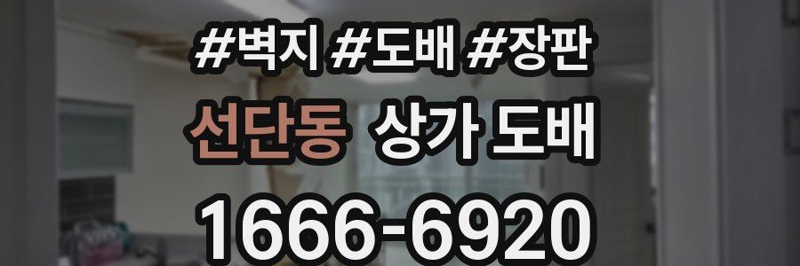 선단동 상가 도배