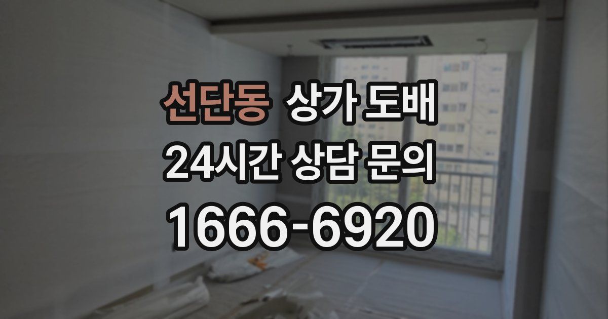 선단동 상가 도배