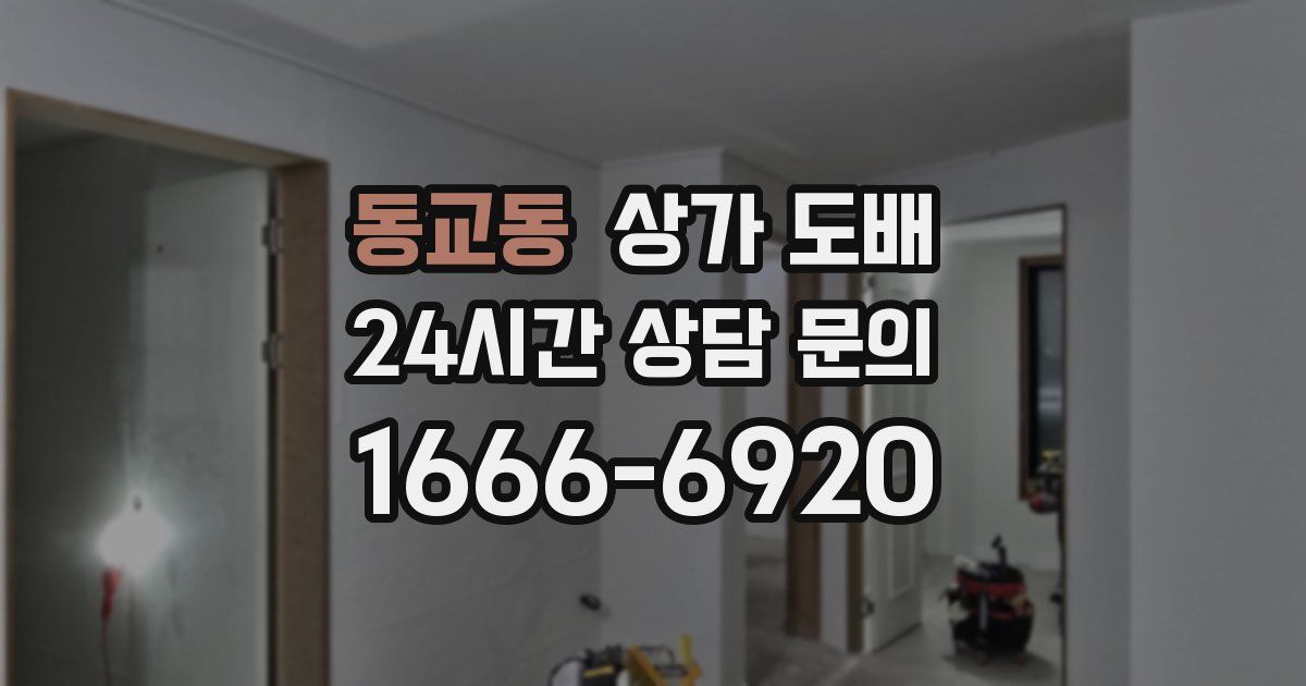 동교동 상가 도배