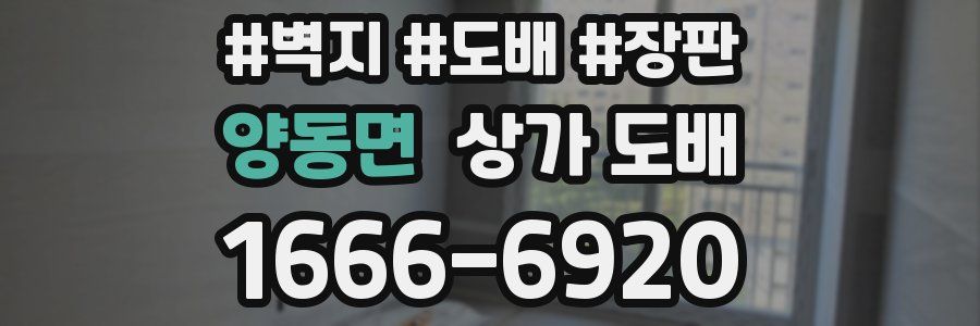 양동면 상가 도배
