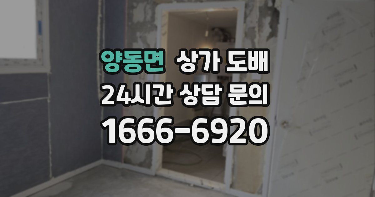 양동면 상가 도배