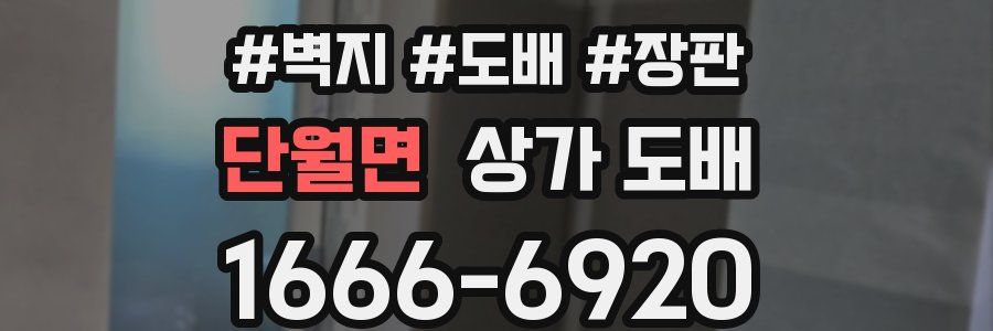 단월면 상가 도배