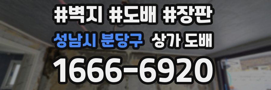성남시 분당구 상가 도배