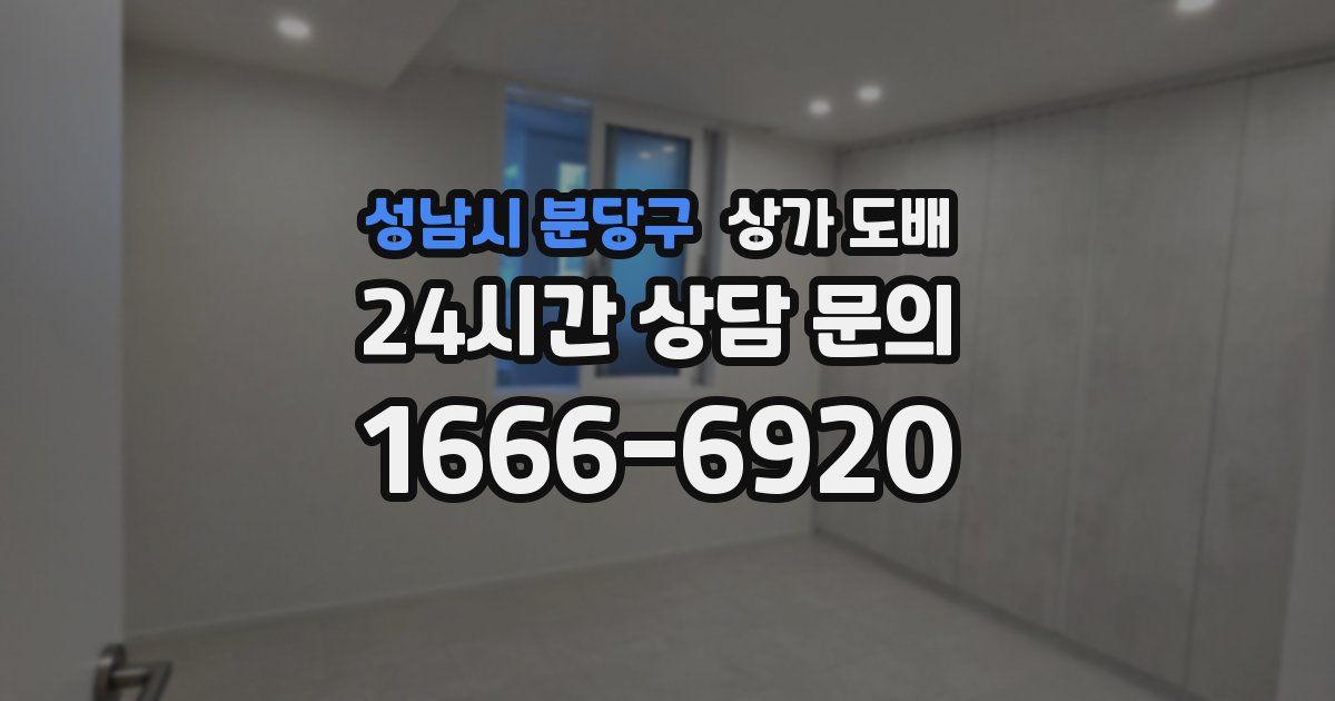 성남시 분당구 상가 도배