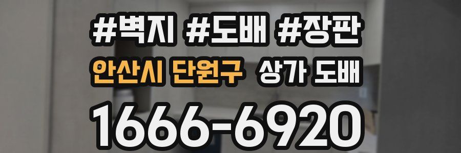 안산시 단원구 상가 도배