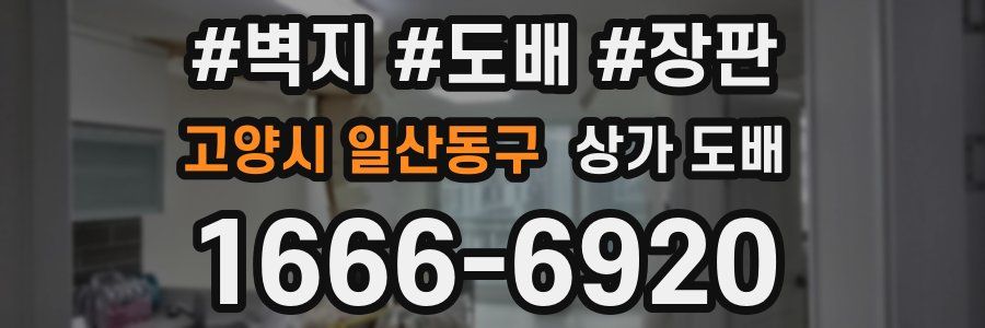 고양시 일산동구 상가 도배