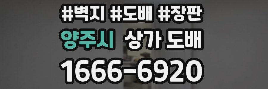양주시 상가 도배