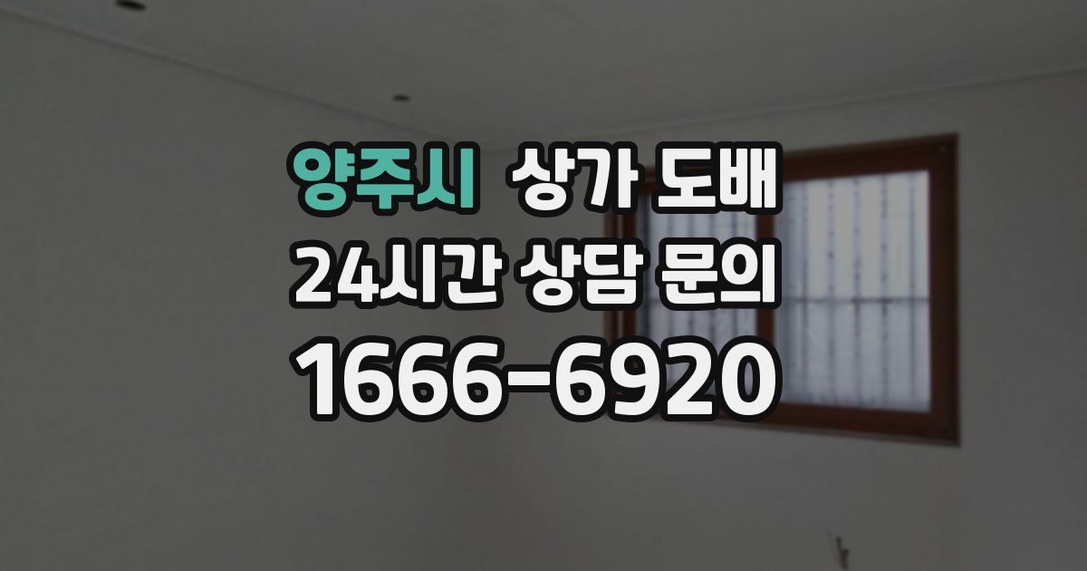 양주시 상가 도배