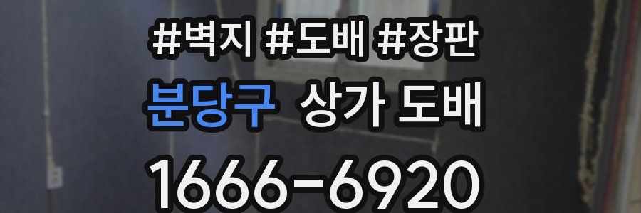분당구 상가 도배