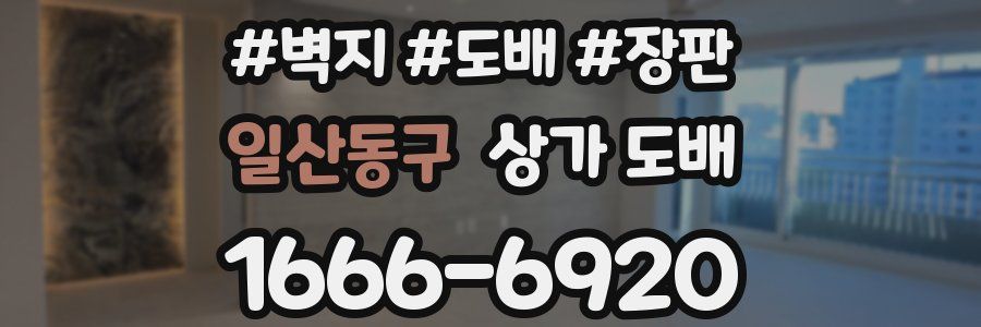 일산동구 상가 도배