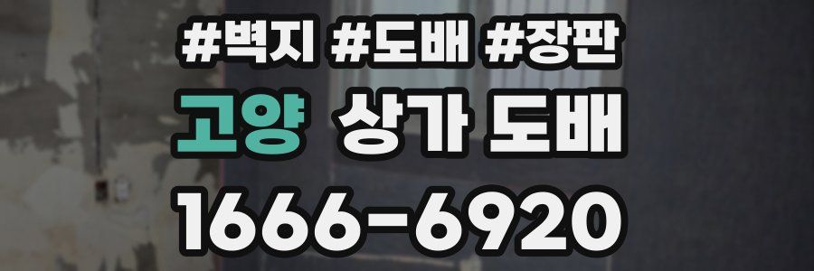 고양 상가 도배