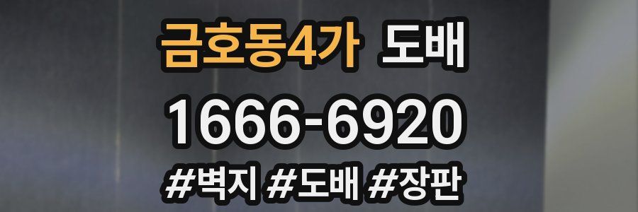 금호동4가 도배