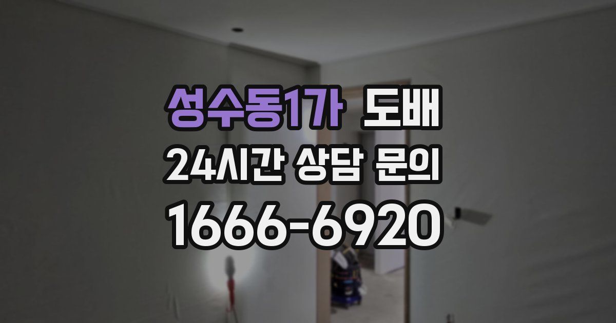 성수동1가 도배