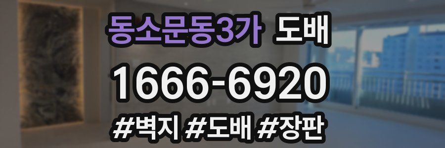 동소문동3가 도배