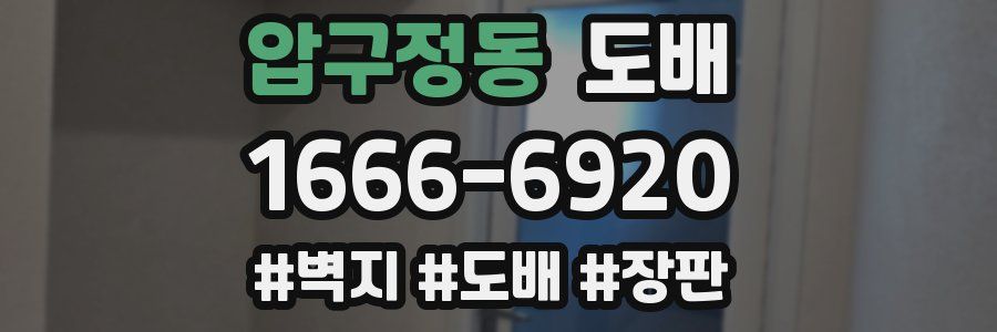 압구정동 도배