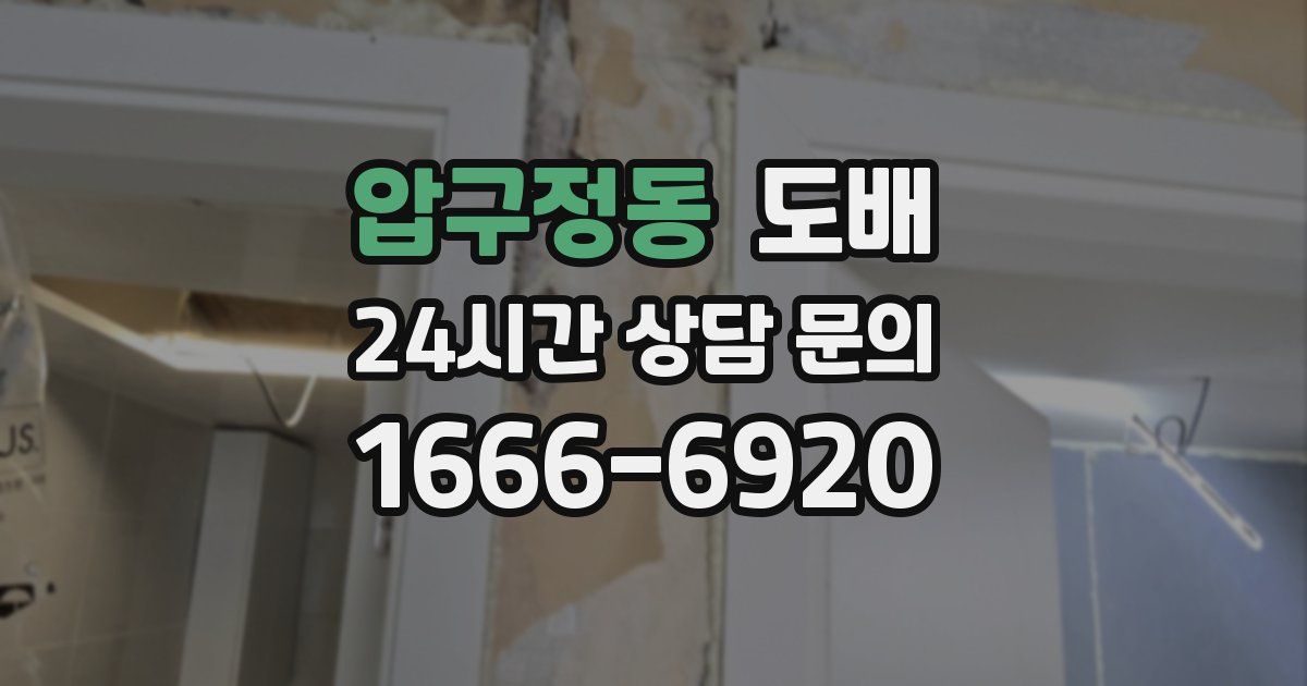 압구정동 도배