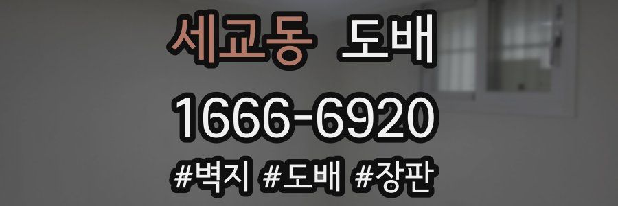 세교동 도배